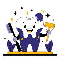 Comprehensive Visual Guide to Proper Tooth Brushing Techniques and Concepts vector