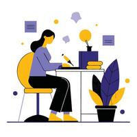 Creative Crisis Depiction of Writer s Block with Scribbled Ideas vector