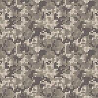 Digital military camouflage. Seamless camo pattern. Halftone pixel mosaic background. Sand brown masking colors. Abstract texture for print on fabric, textile or paper vector