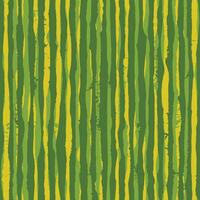 Hand drawn paint stripes, seamless dry brush texture. Stroke pattern with vertical yellow stripes on green background in grunge style vector