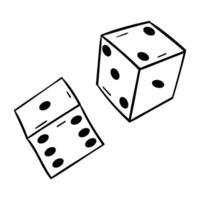 two dice on a white background vector