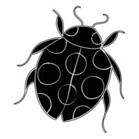 a ladybug with black and white spots on its body vector