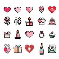 Valentines Day Icon Sets vector
