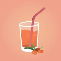 Glass af the berry lemonade vector