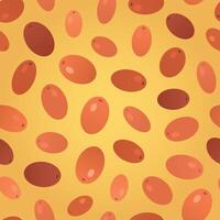 Sea buckthorn berries pattern vector