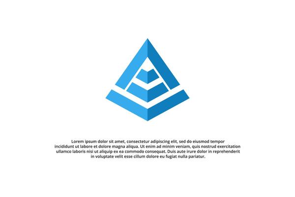 letter a and pyramid modern logo design