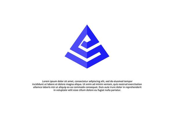 letter s and pyramid modern logo design