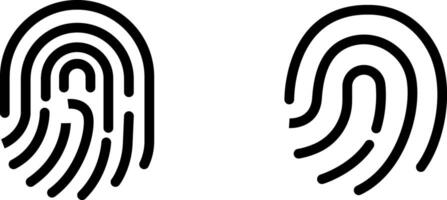 Fingerprint Icon - Security and Identity Protection Symbol vector
