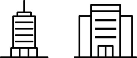 Office Building Outline Icon - Urban and Business Symbol vector