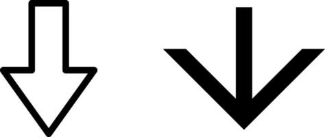 Down Arrow Icon - Navigation and Direction Symbol vector