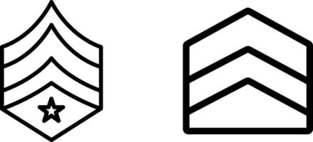 Sergeant Rank Icon - Military and Authority Symbol vector