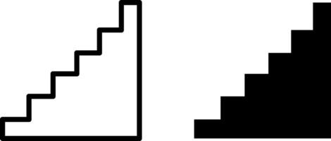 Stairs Icon - Architecture and Movement Symbol vector
