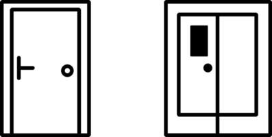 Closed Front Door Icon - Home and Entry Symbol vector