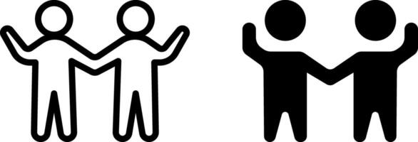 People Friendship Icon - Connection and Unity Symbol vector