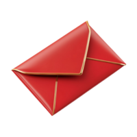 Elegant Red Envelope With Gold Accent png