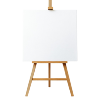 An easel with a white canvas on it png
