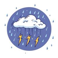 Thunderstorm Lightning Icon vector