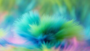 brightly colored blurry background with a blurry image of a blue and green object photo