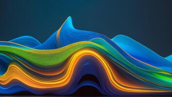 A colorful wave of waves on a dark background photo