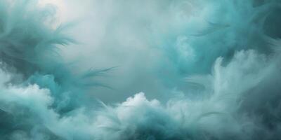 A blue sky with clouds and birds flying in it photo