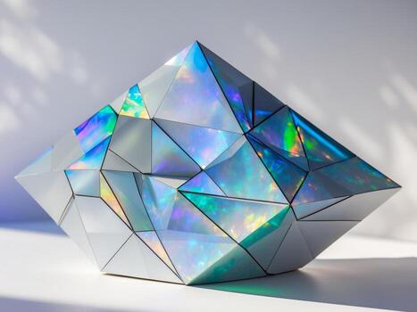 un cubo conformado objeto con vistoso luces en eso foto