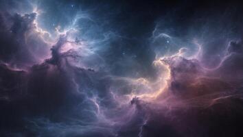 A Cosmic Nebula with Swirling Clouds of Gas and Dust photo