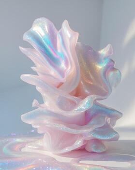 iridiscente pastel Brillantina gel con arremolinándose resumen textura foto