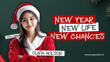 Green Red Modern Influencer Page Facebook Cover template