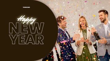 Professional New Year Company Page Mobile Facebook Cover template