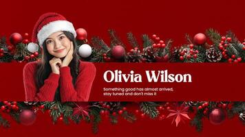 Red Minimalist Influencer Page Facebook Cover template