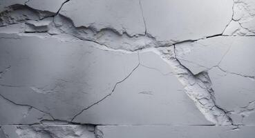 Abstract gray grunge banner featuring close up texture of a light gray stone wall background photo