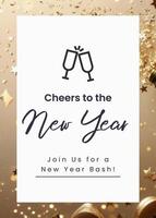 New Year Party Invitation Card template