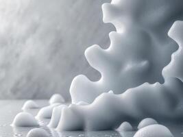 Abstract Grey Background with White Foam Texture photo