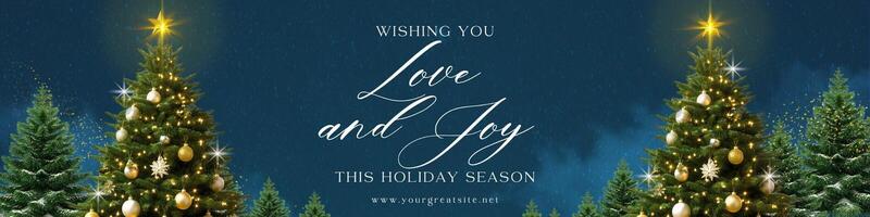 christmas for linkedin banner social media template