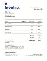 Freelance Graphic Designer Invoice template