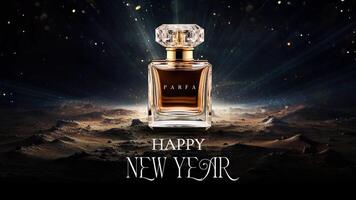 Perfume E-commerce New Year Theme Facebook Cover template