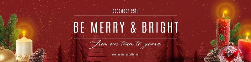 linkedin banner christmas theme for social media template