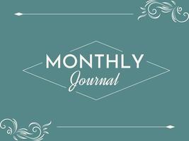 Modern Floral Monthly Journal template