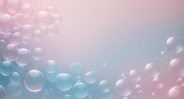 Soft Pink and Blue Bubble Background with Gradient Color and Texture photo