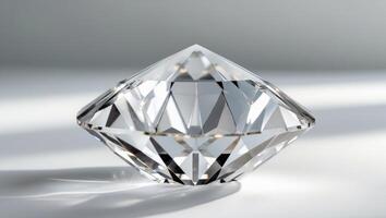 A diamond shaped object on a white surface photo