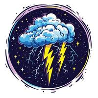 Thunder and Lightning Icon vector