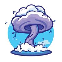Cartoon Tornado Icon Without Shadow vector