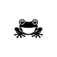 a black and white frog icon on a white background vector