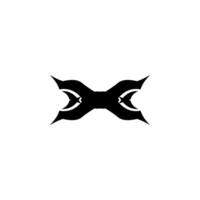 a black and white logo with two fish on it vector
