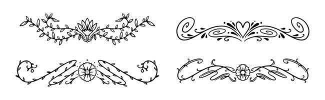 Set of Decorative vintage frames and borders vector