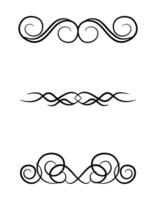 Assorted Divider Collection Template on Black Colour vector