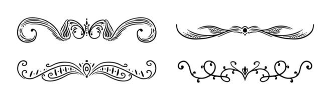 Classic line separators divider vector