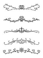 Set of classic lines and borders vector