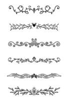 Decorative swirls or scrolls, vintage frames , flourishes and dividers. vector