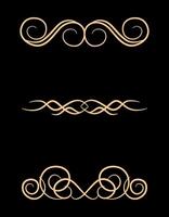 Assorted Divider Collection Template on Gold colour vector